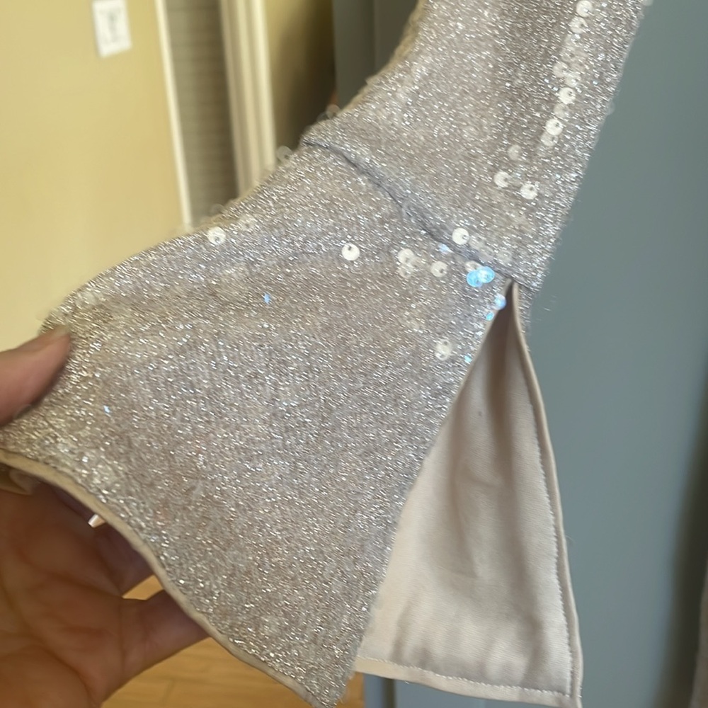 NWT CUPSHE Sequin Flared Sleeve Maxi Dress - Picture 10 of 14